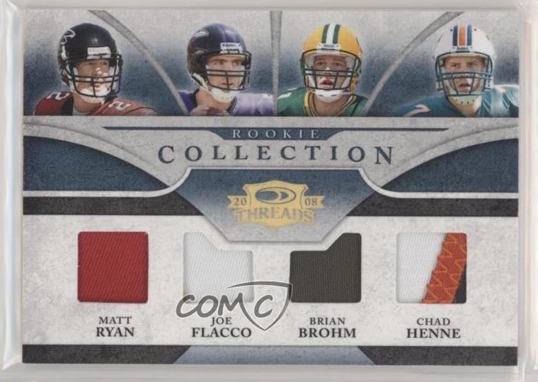 2008 Donruss Threads Prime 1/25 Matt Ryan Joe Flacco Brian Brohm #RCQM-4 RC v9t