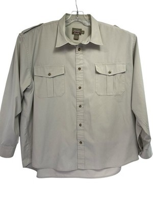 Vtg Cabela s Safari Series Men's XL  Roll Tab Canvas Button Down Shirt (D25) EUC