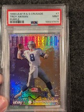 1998 TROY AIKMAN Leaf Rookies & Stars Donruss Crusade Purple 006/100 COWBOYS HOF