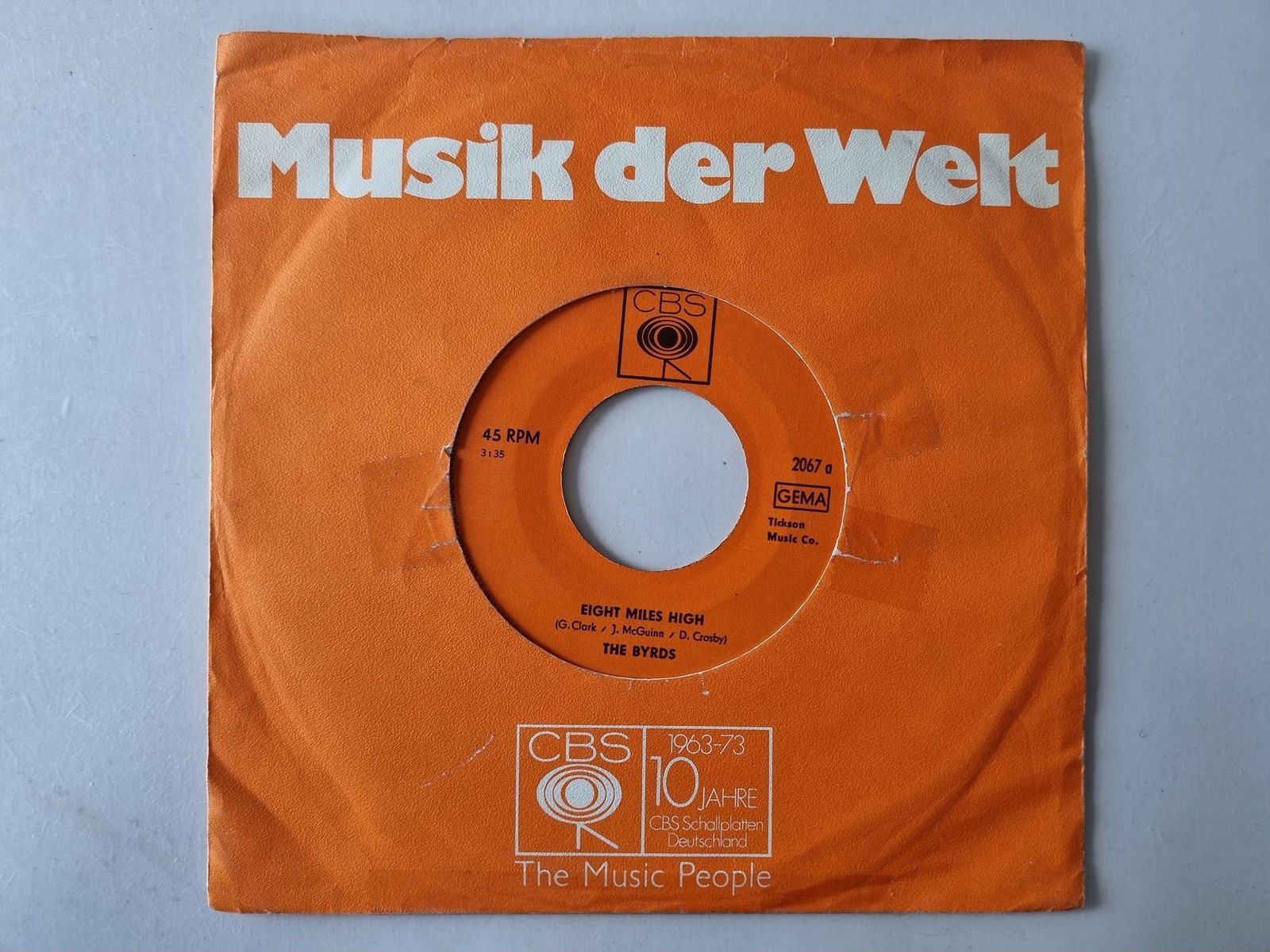 The Byrds - Eight Miles High 7'' Vinyl Germany