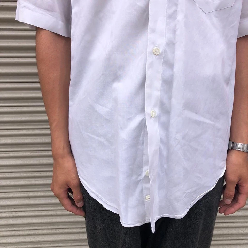 Б/У РЕДКАЯ 80-Х/90-Х ISSEY MIYAKE АРХИВ КОРОТКИМ РУКАВОМ РУБАШКА, РАЗМЕР ПРИЕМЛЕМЫЙ - Изображение 4 из 4