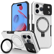Funda protectora con soporte a prueba de golpes para cámara deslizable para iPhone 17 16 Pro Max 15 14 13 12