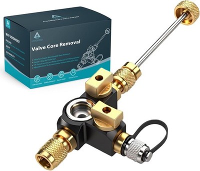 VC2G 1/4  Valve Core Removal Tool Dual Valve with Sight Glass - Vacuum-Rated 20