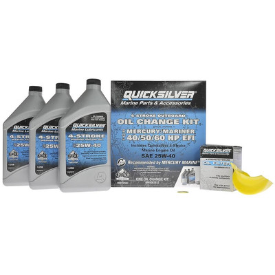 Quicksilver Oil Change Kit for Mercury 40-60HP Outboards with Filter and Seal