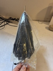 Vintage Parasol Embroidered Lace Umbrella Carved Wooden Handle