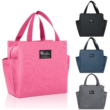 Insulated Cool Thermal Lunch Bag Food Storage Picnic Tote Bag Fits Child Adult