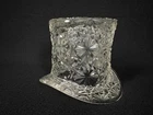 Fenton Daisy and Button Clear Glass Top Hat Vase Planter 3 1/2” Tall