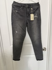 Women  s Universal Thread High Rise Skinny Gray Wash Distressed Jeans Size 10/30S