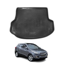 Kofferraummatte Kofferraumwanne für Hyundai ix35 2009-2015 Gummi TPE Schwarz