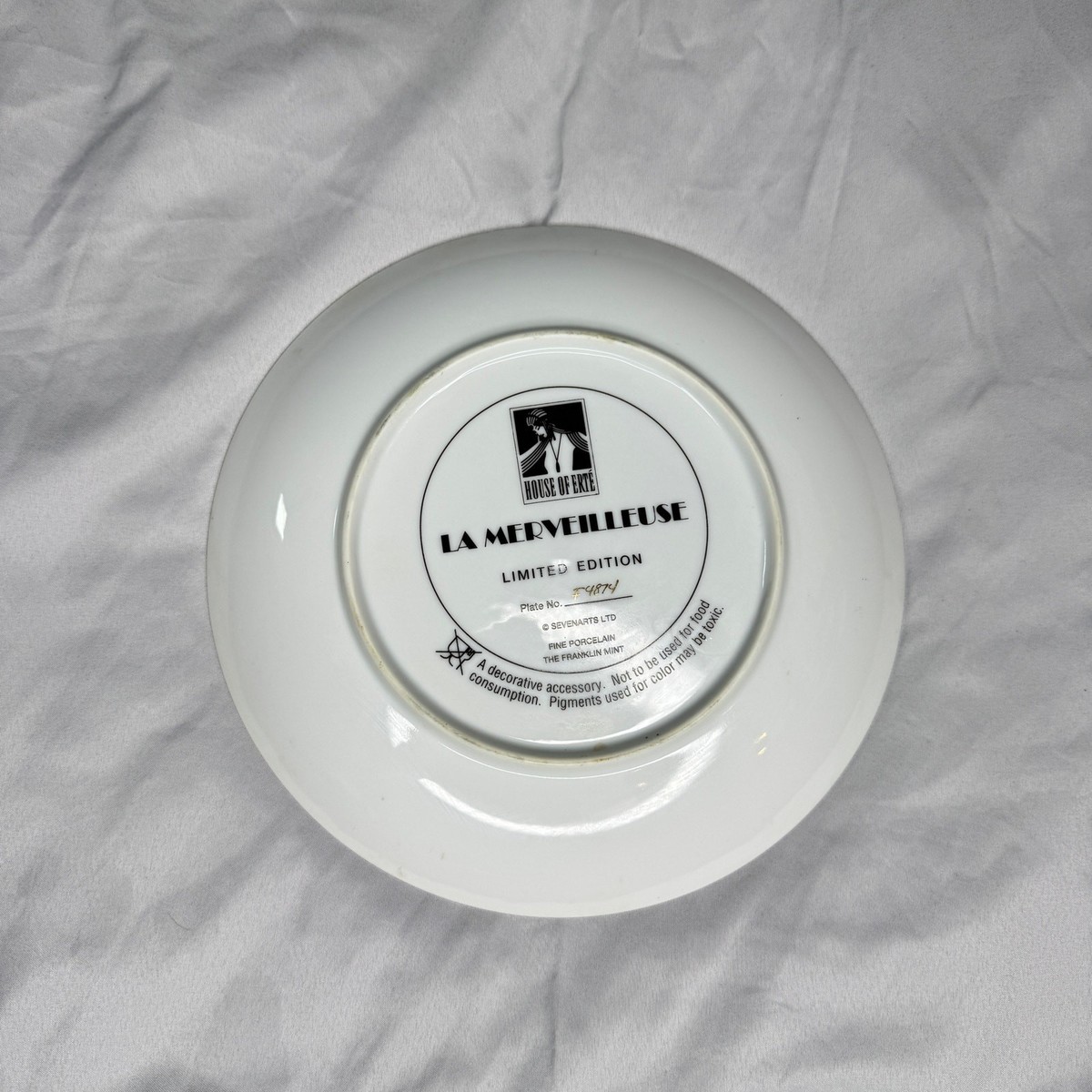 ART DECO Franklin Mint HOUSE of ERTE PLATE Limited Edition LA