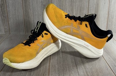 Asics Gel Nimbus 27 Yellow White Running Shoe 1011B958 Mens Size 10.5 Sneaker