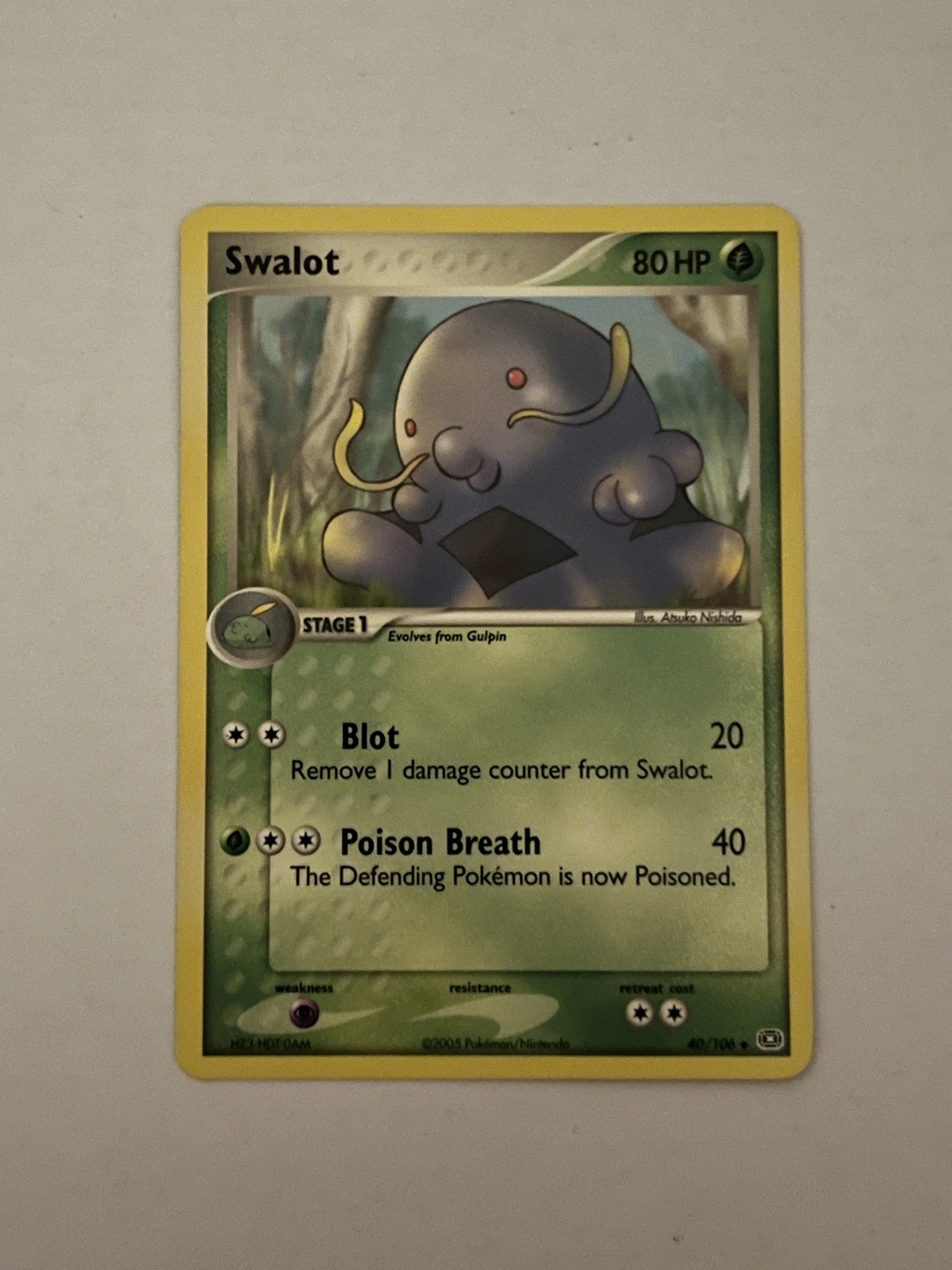 Pokemon Card - Swalot 40/106 - EX Emerald 2005 NM 