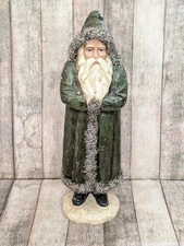Ragon House Belsnickle Silver Glitter Tinsel Santa 14” Figurine