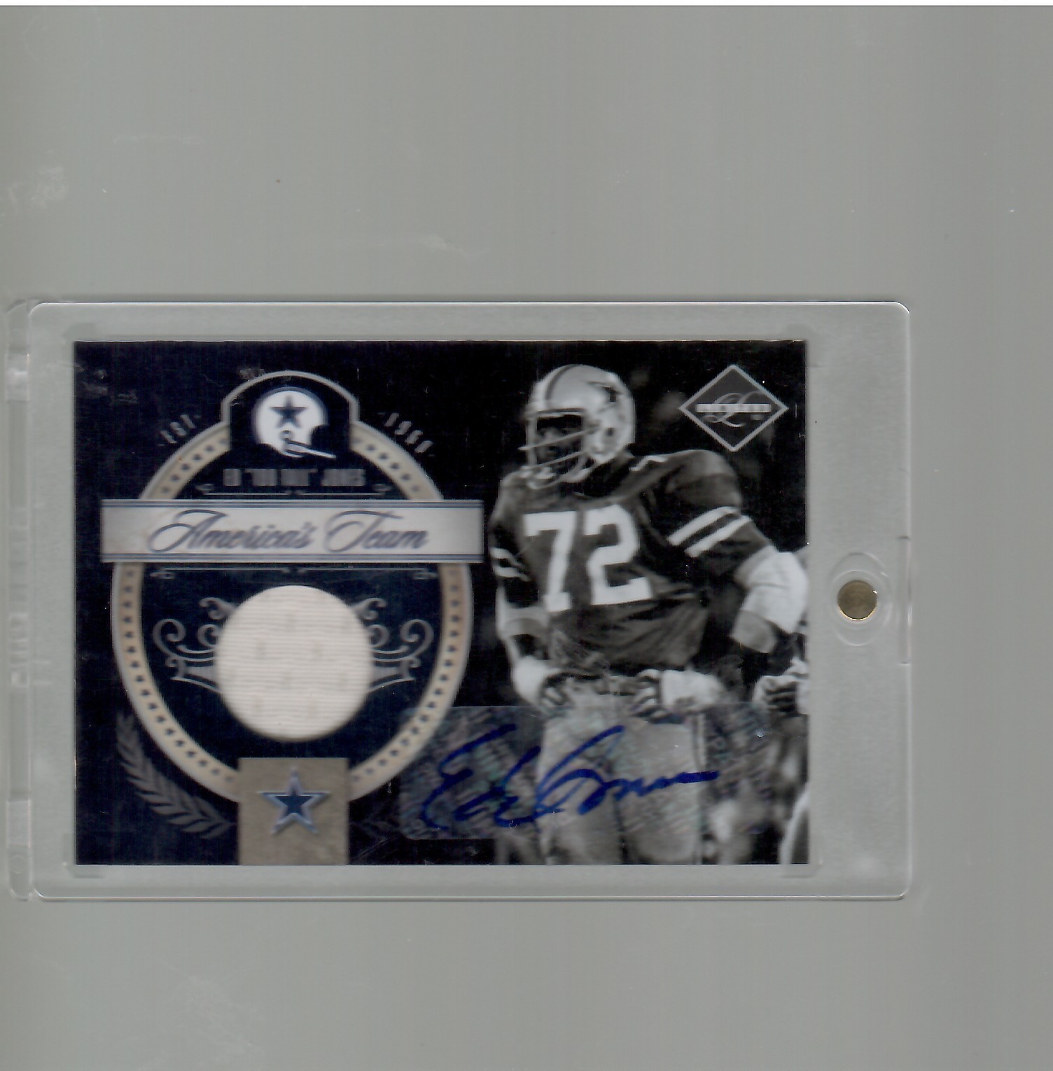 ED TOO TALL JONES GAME USED JERSEY AUTO 18/25 2010 PANINI LIMITED FOOTBALL