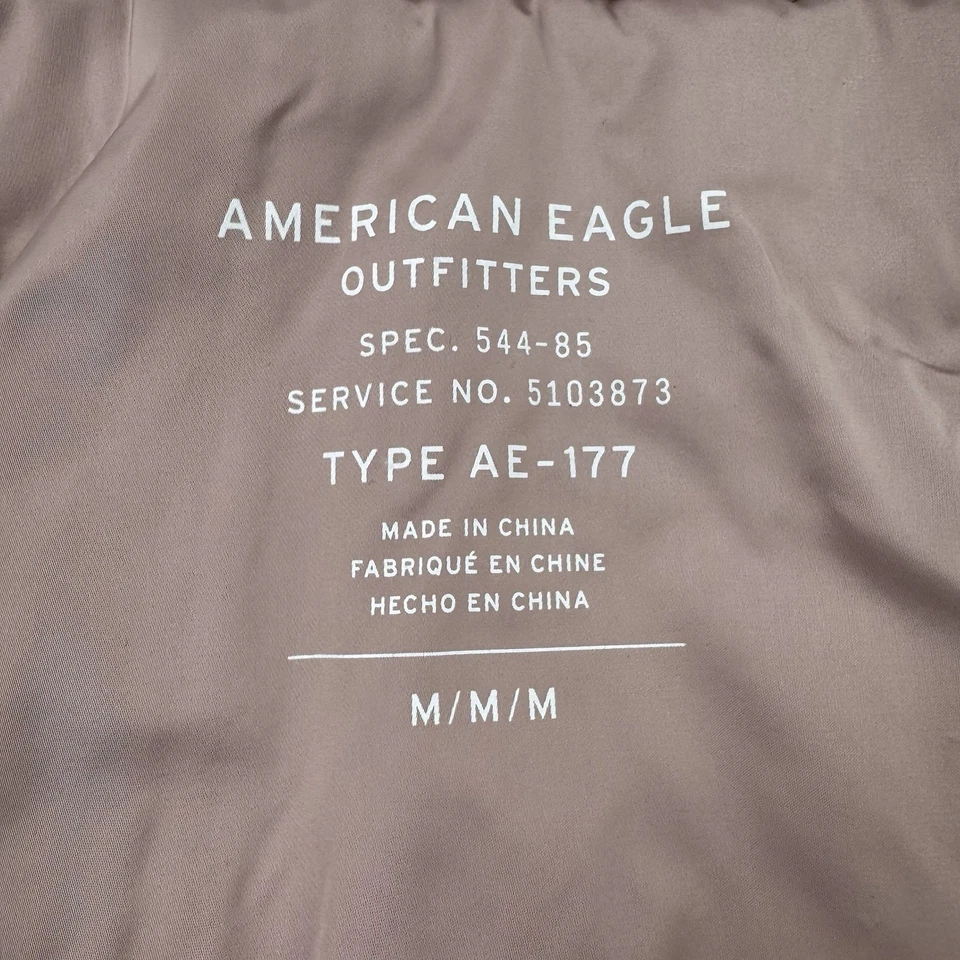 Chaqueta American Eagle Outfitters AE-177 Rosa Talla Mediana Con Capucha Forrada Sherpa Foto 4 de 4