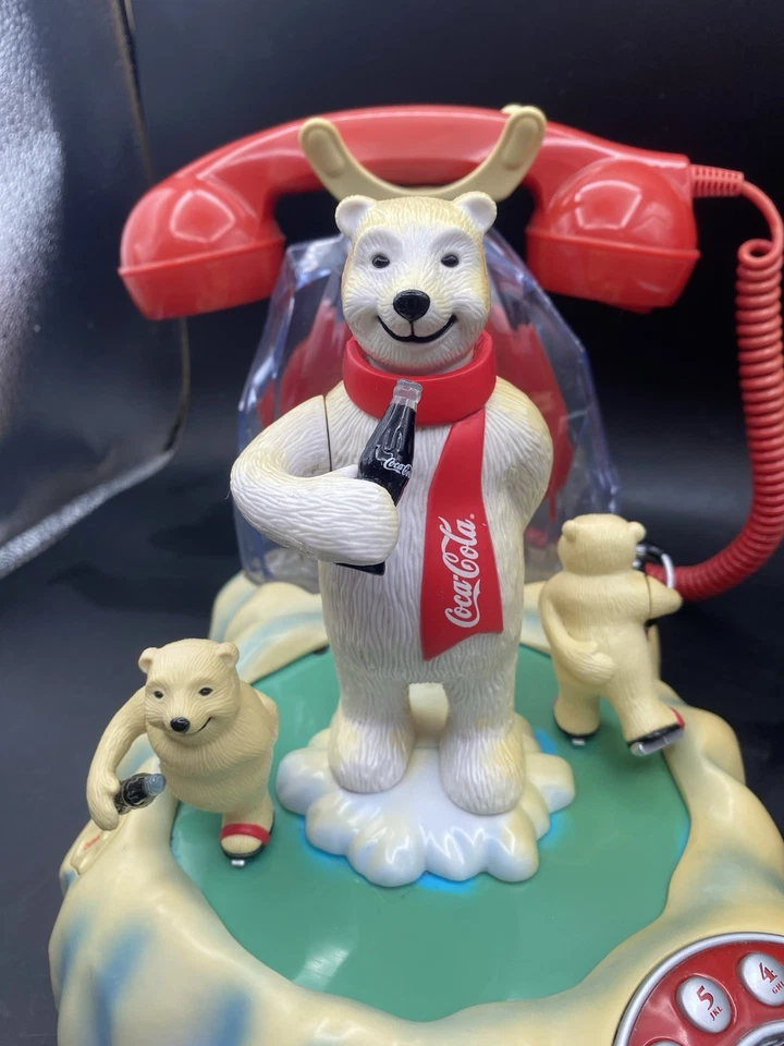 Coca-Cola Animated Polar Bear Telephone Novelty Desk Phone. - Image 3 of 4