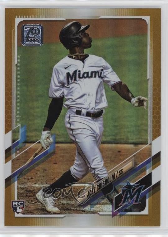 2021 Topps Gold Foil Jazz Chisholm #538 Rookie RC 10k8