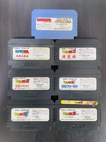 Set of 7 Dragon Ball Series 1 2 3 Z Z2 Z3 Gaiden Nintendo Famicom Bandai