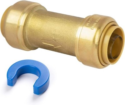 3/4'' Check Valve Push-Fit Brass Plumbing Fitting for Copper CPVC PEX NSF UPC US
