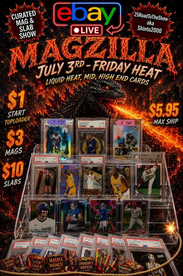 🔥BIG SHOW - Lots of Mids/Highs🔥 - $1 $3 $10 Start Singles - Sun July 5th