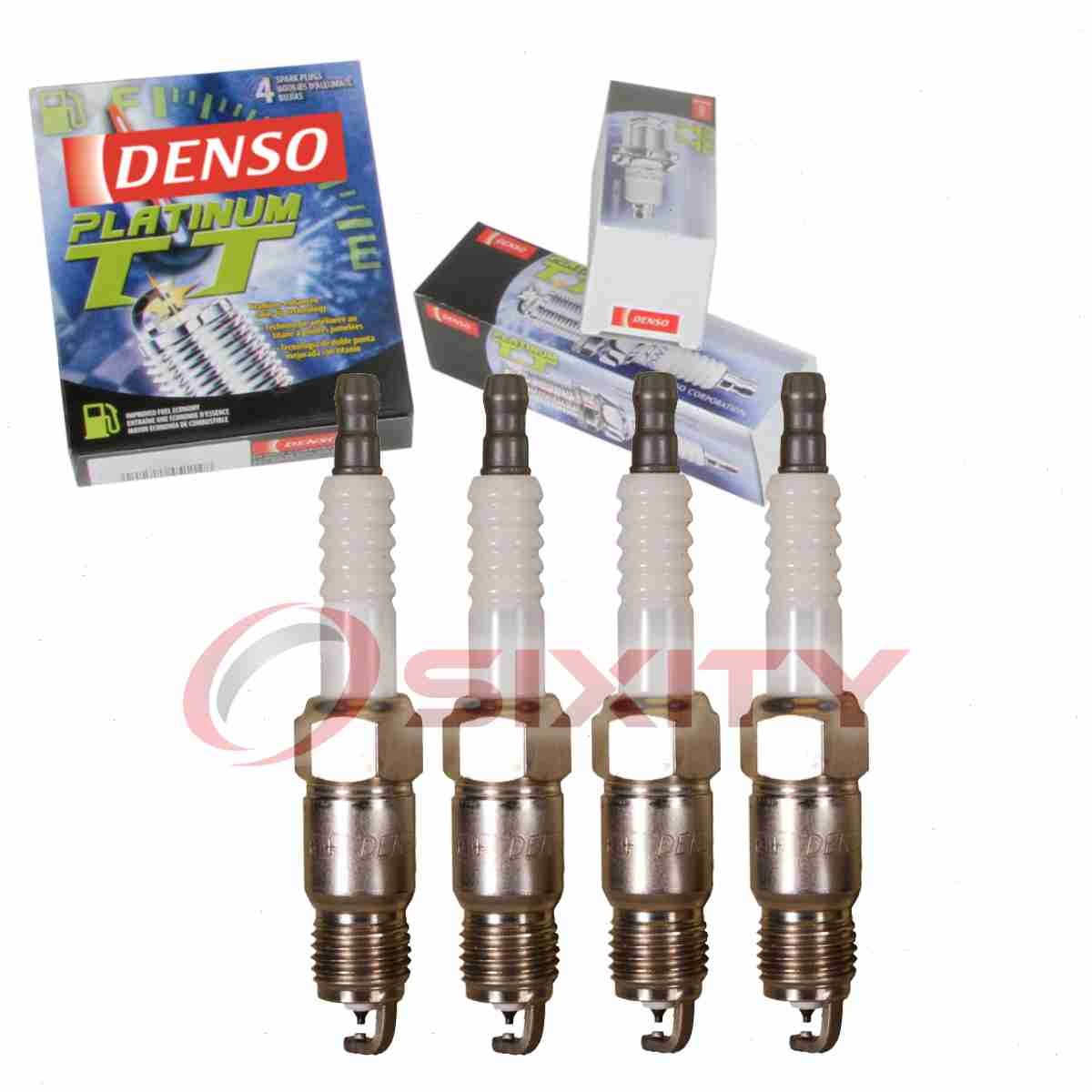 4 pc Denso Platinum TT Spark Plugs for 1985-1991 Pontiac Grand Am 2.5L L4 fe