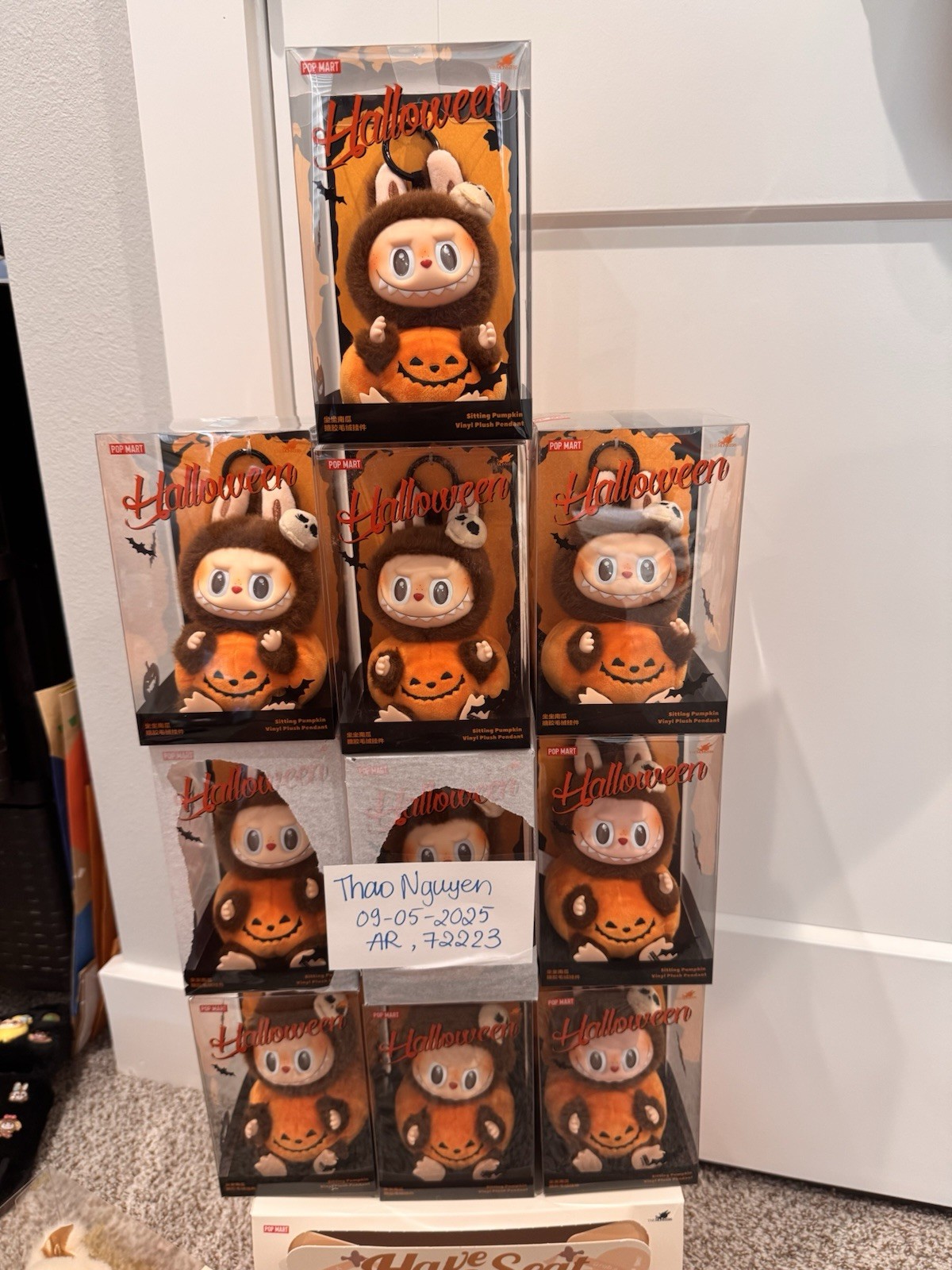 Happy Halloween Party-Sitting Pumpkin Vinyl Plush Pendant