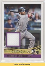 2018 Panini Donruss Retro 1984 Materials Gold 90/99 Dustin Pedroia READ 2b2
