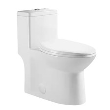 Symmetry 1-Piece 1.1/1.6 GPF Dual Flush Elongated Toilet in White with Map Flush