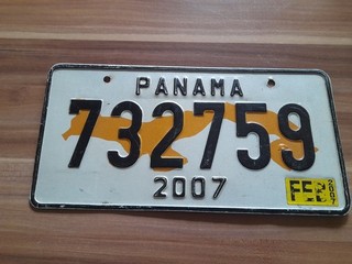 Panama Original Nummernschild alt license plate