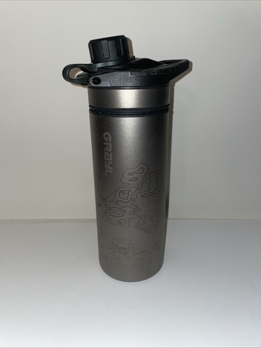 Grayl Geopress Water Purifier Bottle Titanium Limited Edition USED ONE TIME