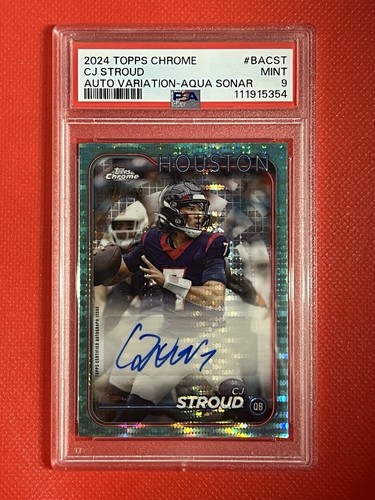 CJ Stroud [Aqua Sonar] #BA-CST 2024 Topps Chrome Autograph card