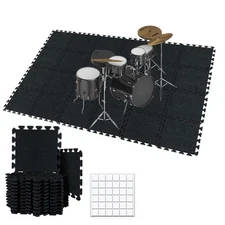 Thick Sound Absorbing Interlocking Floor Mats, 24 Pcs 11x 11 x 0.32 inches Hi