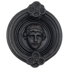 Battente per porta in ghisa nera pesante batacchio con anello portone antico