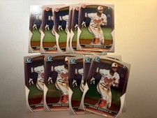 (6) Enrique Bradfield Jr. 2023 Bowman Draft 1st  #BDC-188 & (5) Chrome Lot