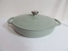 Lodge Essential casserole Enamel over cast iron artichoke green  & lid 3.6 HTF