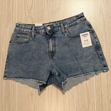 Denizen Levi  s Shorts Women 6 W28 Blue High Rise Denim Cutoff Stretch NEW
