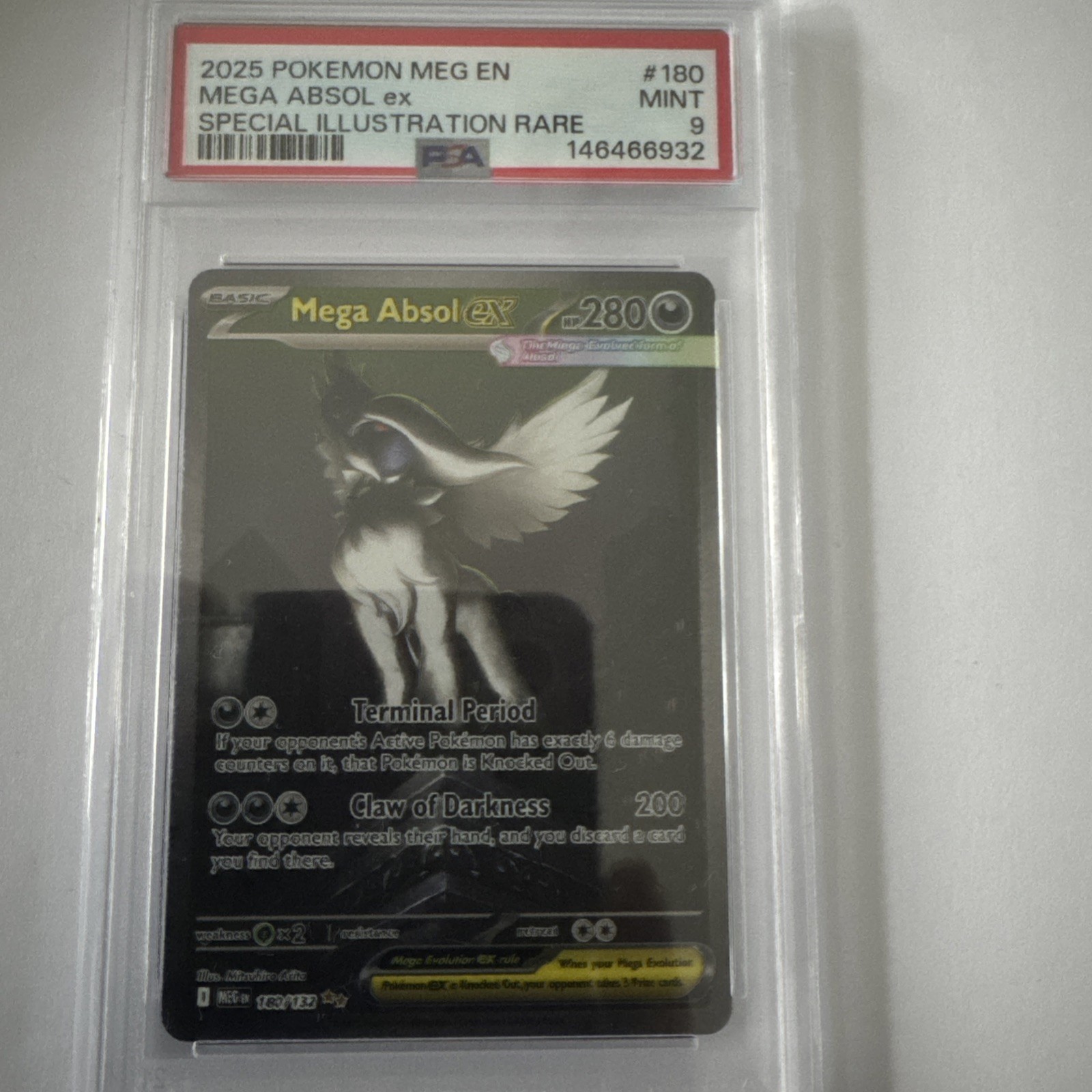 Pokémon TCG Mega Absol EX Sir 180/132 Mega Evolution English PSA 9