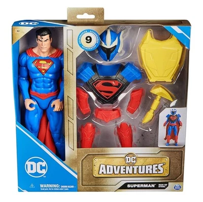 DC Comics Superman Man Of Steel 30cm Action Figure with 9 Accessories Kids Toy