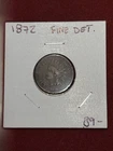 1872 indian head cent Fine + Details Environmental Dam Tough Date