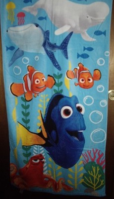 Disney Pixar Finding Nemo Dory Beach Pool Bath Towel 100% Cotton 30'' x 60'' TWINS