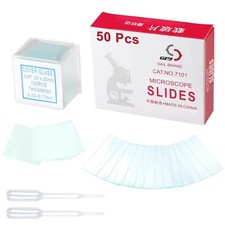 Microscope Slides Clear Glass 50 Pcs Blank Ground Edges 1"... 