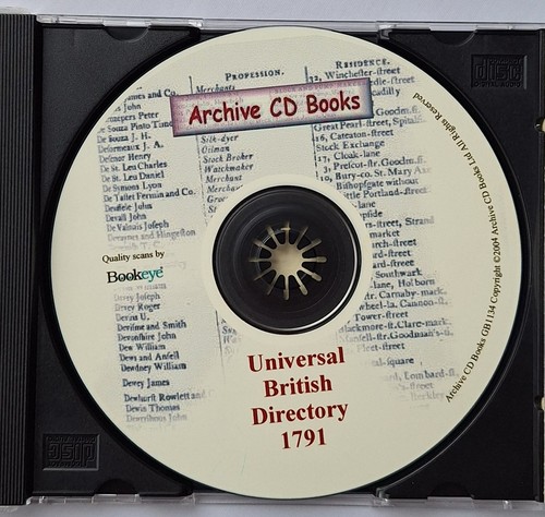 Universal British Directory 1791 - Archive CD Books - high quality scan - Photo 3/4