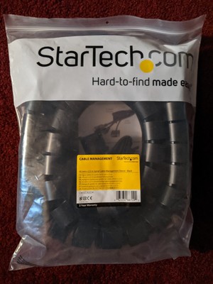 StarTech CMSCOILED4 8.2Ft 1.8'' Coil Cable Management Sleeve Spiral Organizer