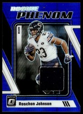 2023 Donruss Optic Rookie Phenom Blue Hyper PRIZM Roschon Johnson Chicago Bears