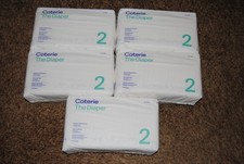 155 Coterie Diapers Size 2 10-16 lbs 5 Packs 31 Diapers/Pack 850001807579