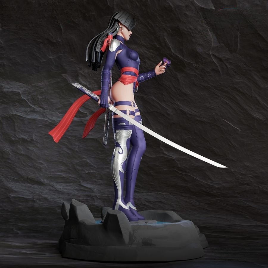 Psylocke Resin Sculpture Statue Model Kit Marvel X-men Unpainted