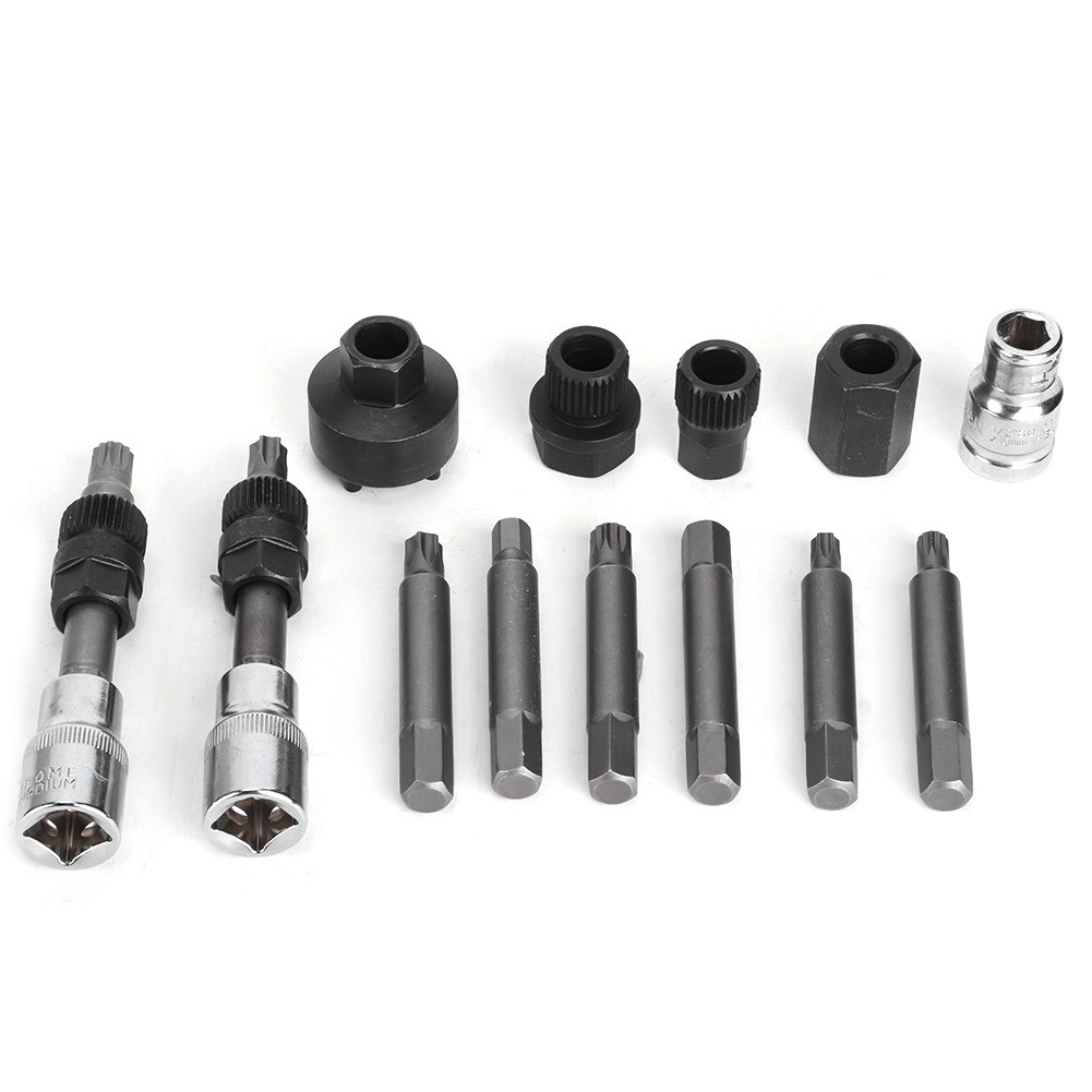 13Pcs/Set Alternator Freewheel Pulley Removal Socket Bit Garage Service Tool