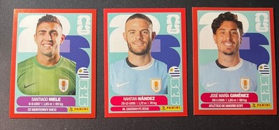 (3)2026 Panini FIFA World Cup Uruguay URU RED Parallel Mele Nandez