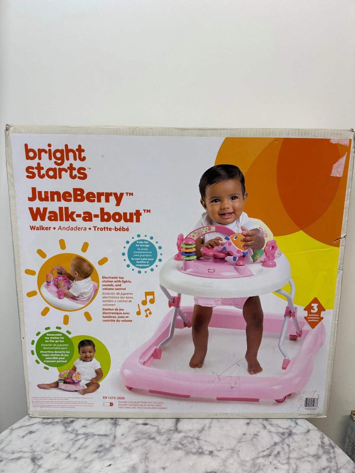 Bright Starts JuneBerry Walk-a-bout Baby Walker 60287 Lights Sounds Folds Flat
Opens in a new window