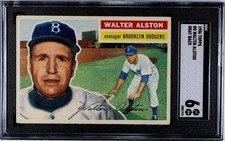 1956 Topps Gray Back #8 Walter Alston HOF RC SGC 6 ExNm Perfectly Centered !!!